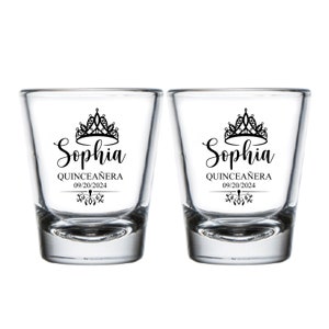 Personalized Quinceañera Shot Glass, Quinceañera Shot Glass Favor, Personalized Quinceañera Shot Glass Favor, Quinceañera Shot Glasses (273)