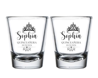 Personalized Quinceañera Shot Glass, Quinceañera Shot Glass Favor, Personalized Quinceañera Shot Glass Favor, Quinceañera Shot Glasses (273)