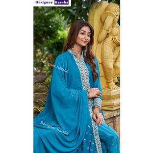 Slit Anarkali Suit, Pakistani Indian Reception Party Wear, Floor Touch Anarkali Gown Suit, Indian Clothing Shop Near Me, Long Anarkali Dress