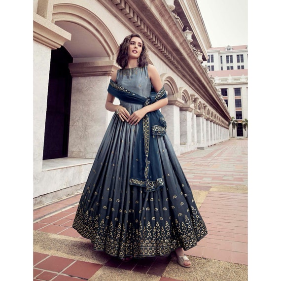 Plain Party wear Georgette Anarkali Suits at Rs 1599 in Surat | ID:  13571279288