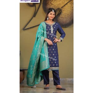 Salwar Kameez with Dupatta, Pakistani Clothing, Wedding Party Wear Trouser Pant, Indian Customize Dress, Online Indian Clothing Shopping USA