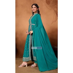 Special Occasion Woman Dress, Ready to wear Anarkali Gown, Ethnic Clothes Plus-Free Size, Evening Gown for Women, Dresses for Indian Wedding