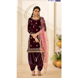 Punjabi Patiala Suit, Short Kurti with Patiala Salwar, Patiala Salwar Suit for USA, Punjabi Suit with Heavy Dupatta, Patiala Dress for Women