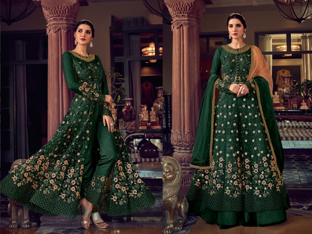 Bridal Wear Stylish Round Full Flared Anarkali Style Suits Pakistani ...
