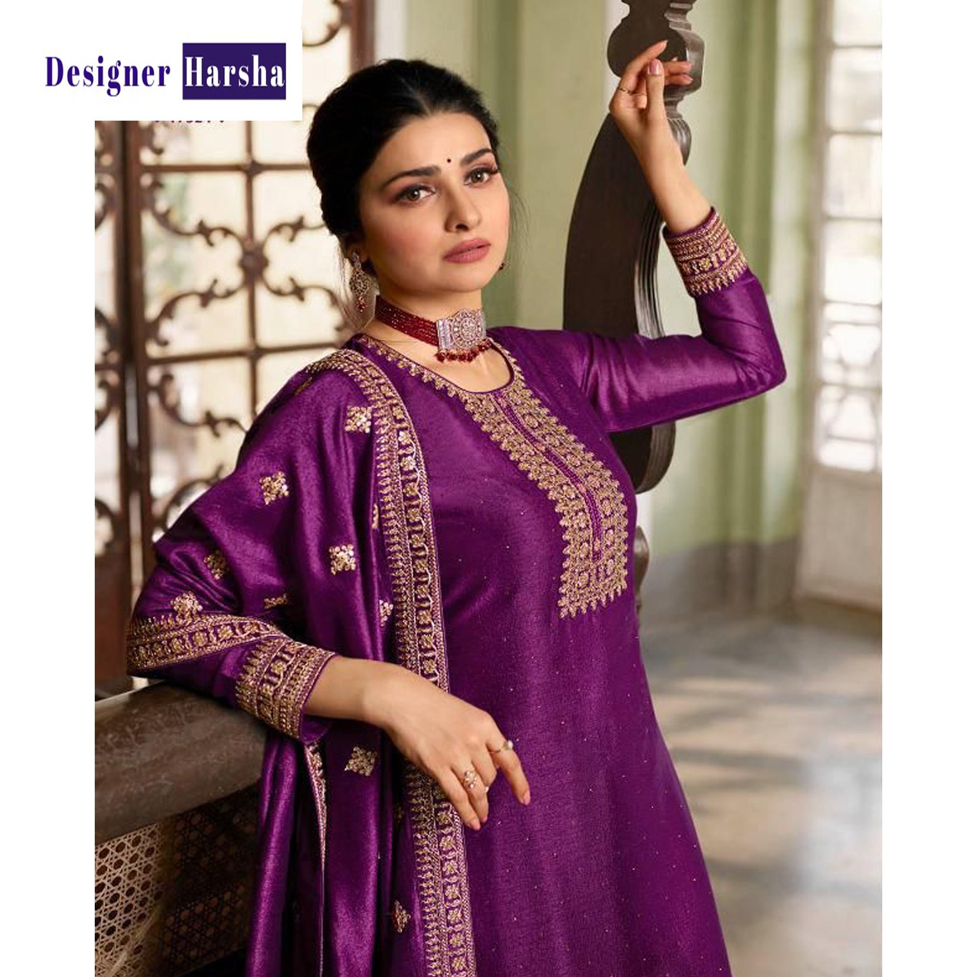 Purple Suit Sets: Buy Purple Salwar Suits Online in India @Best Price |  Aachho