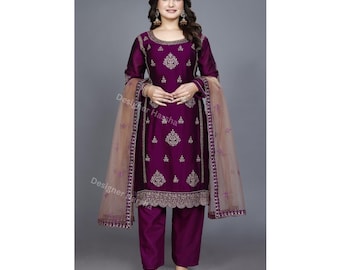 Beautiful Designer Lengha Kameez Suits, Embroidery Sequence work Salwar Kameez Lehenga, Indian Wedding Dress