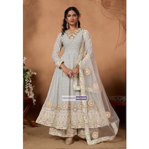 Indian Diwali wear Shalwar Kameez Palazzo, Indian Reception Party wear Outfits, Muslim Wedding Dresses for Guests, Clothing from USA Near Me