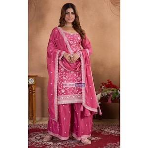 Women Wedding Dresses India, Pakistani Clothing Female, Punjabi Wedding wear Plazo Suit, Indian Diwali Outfit, Indian Clothing Store near me