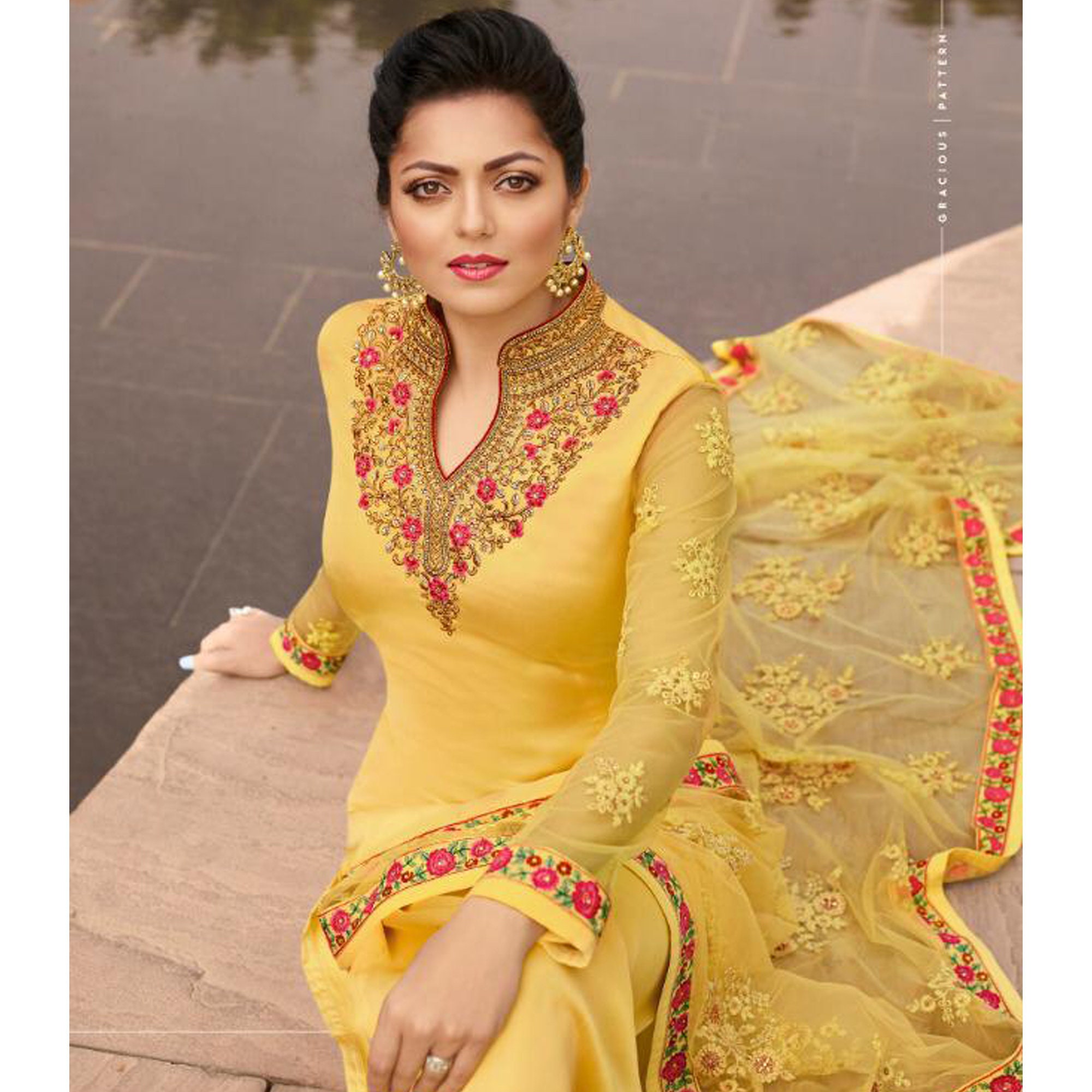 Plus Size Straight Long Salwar Kameez Suits Dress Heavy Worked Etsy
