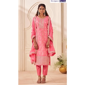 Pakistani Wedding Wear Embroidered Viscose Jacquard Salwar Kameez Suit