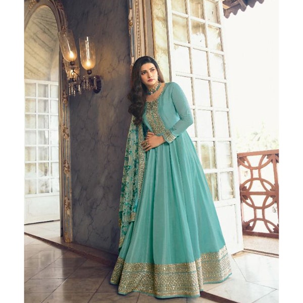 Besondere Anlässe Tragen Schwere Designer Outfits Sammlung Anarkali Kleid Anzüge Pakistanische Indische Hochzeit Tragen Lange Anarkali Kleid Dupatta Kleider