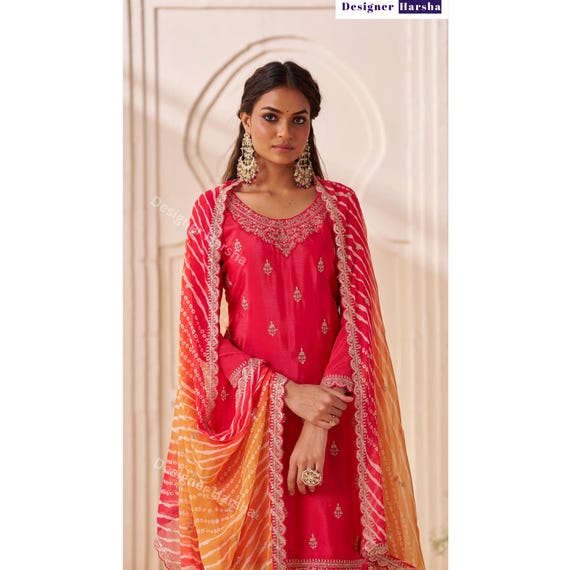 Robe indienne Pakistanaise salwar kameez churidar anarkali ZISA ros