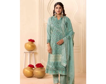 Indian Designer Wedding Outfit, Readymade Salwar Kameez Set, Straight Trouser Pant Suits