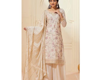 Indian Pakistani Ethnic Party wear Clothing, Embroidered Chinon Salwar Kameez Suits