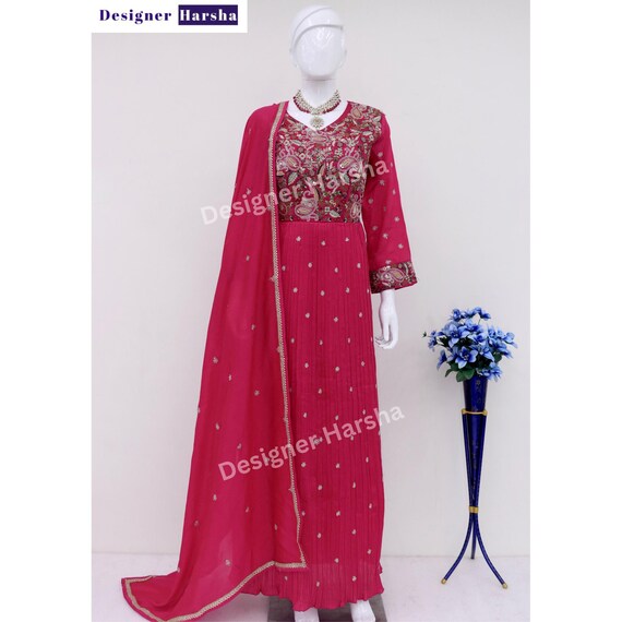 Anarkali gown for reception new arrivals