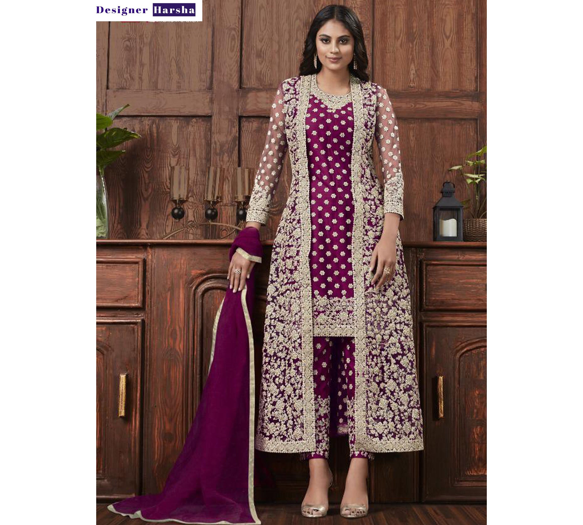 Buy Purple Kurta Suit Sets for Women by SHEWILL Online | Ajio.com
