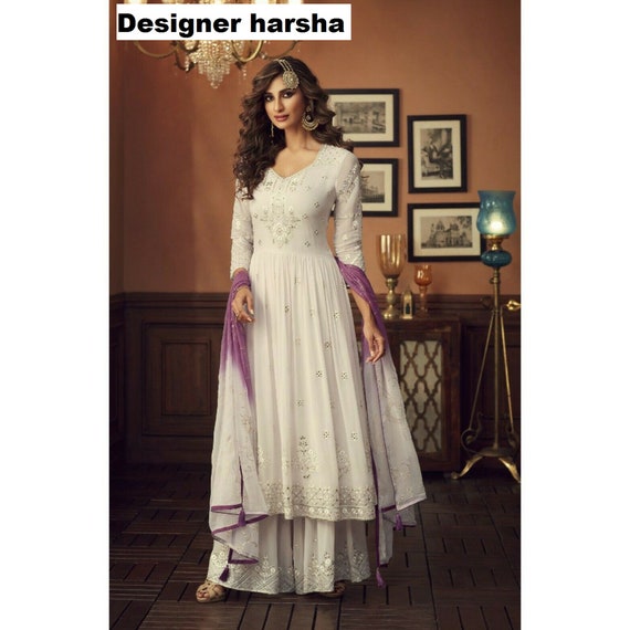 pakistani designer dresses in white colour