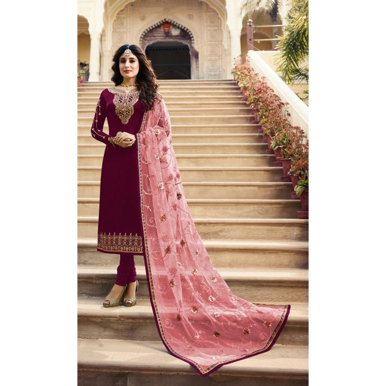 Ed Special Indian Pakistani Designer Stitched Salwar Kameez Suits Satin Georgette Embroidered Worked Wedding Outfits Trouser Salwar Suits