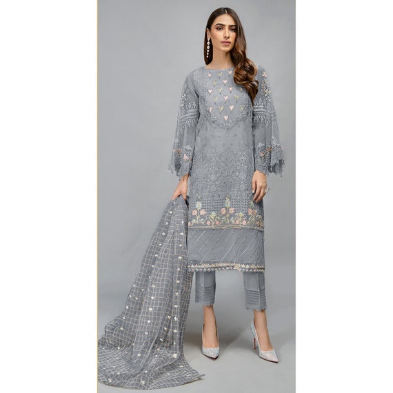 Glorious Grey Color Designer Trouser 