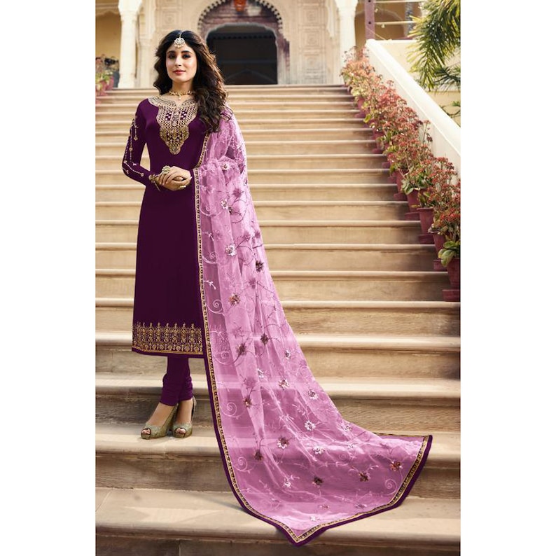 Ed Special Indian Pakistani Designer Stitched Salwar Kameez Suits Satin Georgette Embroidered Worked Wedding Outfits Trouser Salwar Suits