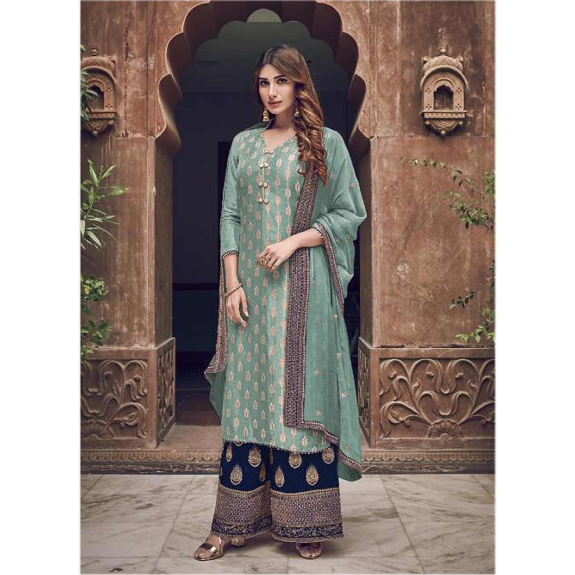 kameez and plazo design