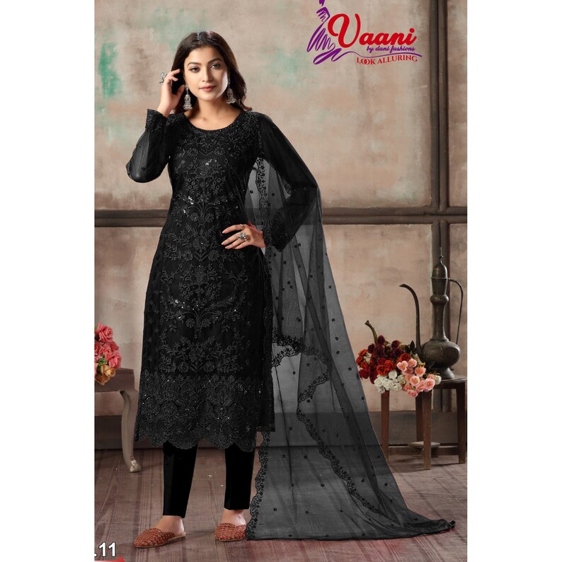 New Indian Designer Ready Made Pant Suits Embroidery Resham Etsy