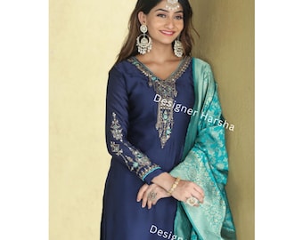 新品　パキスタンパンジャビドレス　パーティドレス パキスタン パンジャビ ドレス 3 pcs - メルカリ