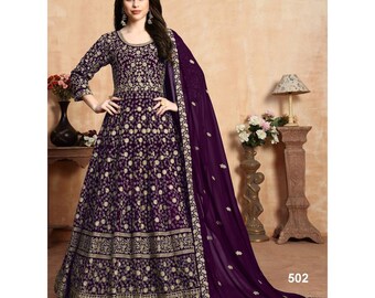 Designer Georgette Long Anarkali Gown 
