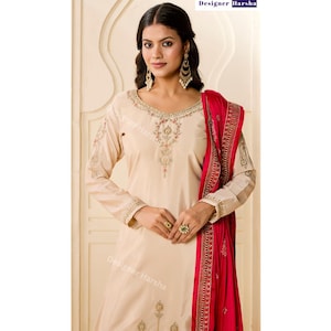 Wedding Eid Party Wear Salwar Kameez, Indian Pakistani Dress with Dupatta, Plus Sizes Offered, Festive Ready to Wear Ethnic Suit for Women's