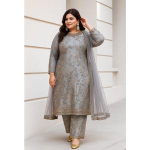 knee length dresses for ladies Pakistani Short Pink Salwar Kameez Party Dress for Ladies Medium main image 1
