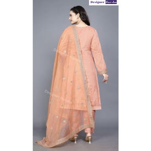 Embroidered Viscose Dola Jacquard Salwar Kameez Pant Suit, Eid Special Pakistani Dresses image 9
