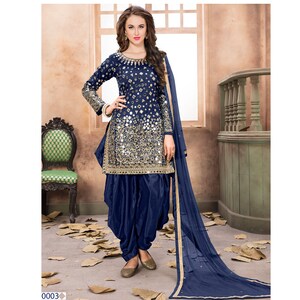 Punjabi Wedding Reception Wear Salwar Kameez Suits Heavy Embroidered Mirror Worked Heavy Net Dupatta Indian Pakistani Punjabi Patiyala Dress Choice-7