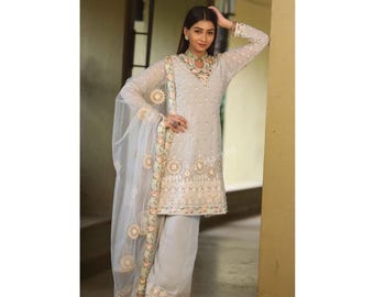 Pakistani Eid Party wear Outfits, Punjabi Women wear Salwar Kameez Dupatta, Indian Dresses for Female