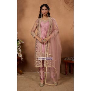 Salwar Kameez for Wedding Guest, Indo Western Dresses for Marriage, Shrug Style Readymade Shalwar Kameez Pants, Ladies Indian Wedding Outfit