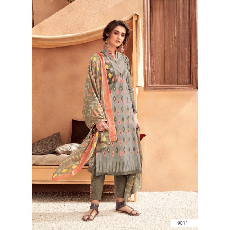 Women's Wear Plus Size Simple Salwar Kameez Palazzo-Pant Suit Festival Wear Beautiful Printed Cotton Straight Shalwar Kameez Dupatta Dresses Choice-3