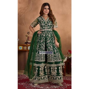 Islamic Wedding Clothe, Pakistani Party Wear Plazzo kamiz, Anarkali Salwar Kameez Dupatta Dress for USA Ladies, Indian Fashion Store near me