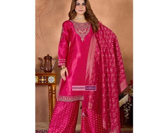 Punjabi Wedding wear Embroidered Salwar Kameez Plazzo Suits for women