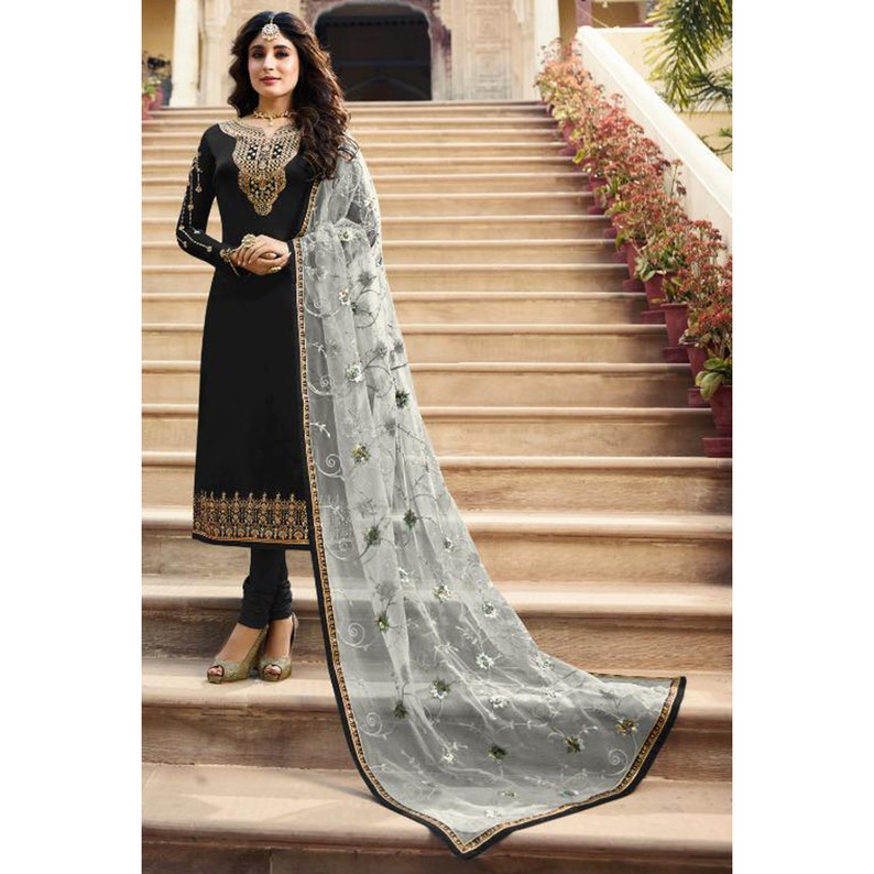 Ed Special Indian Pakistani Designer Stitched Salwar Kameez Suits Satin Georgette Embroidered Worked Wedding Outfits Trouser Salwar Suits