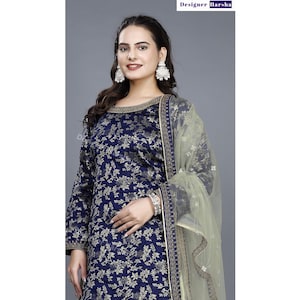 Indian Wedding Guest Outfit, Hindu Clothing Store near me, Indo Western Dresses for Female, Indian Suit for Diwali, Salwar Kameez Plazo Suit
