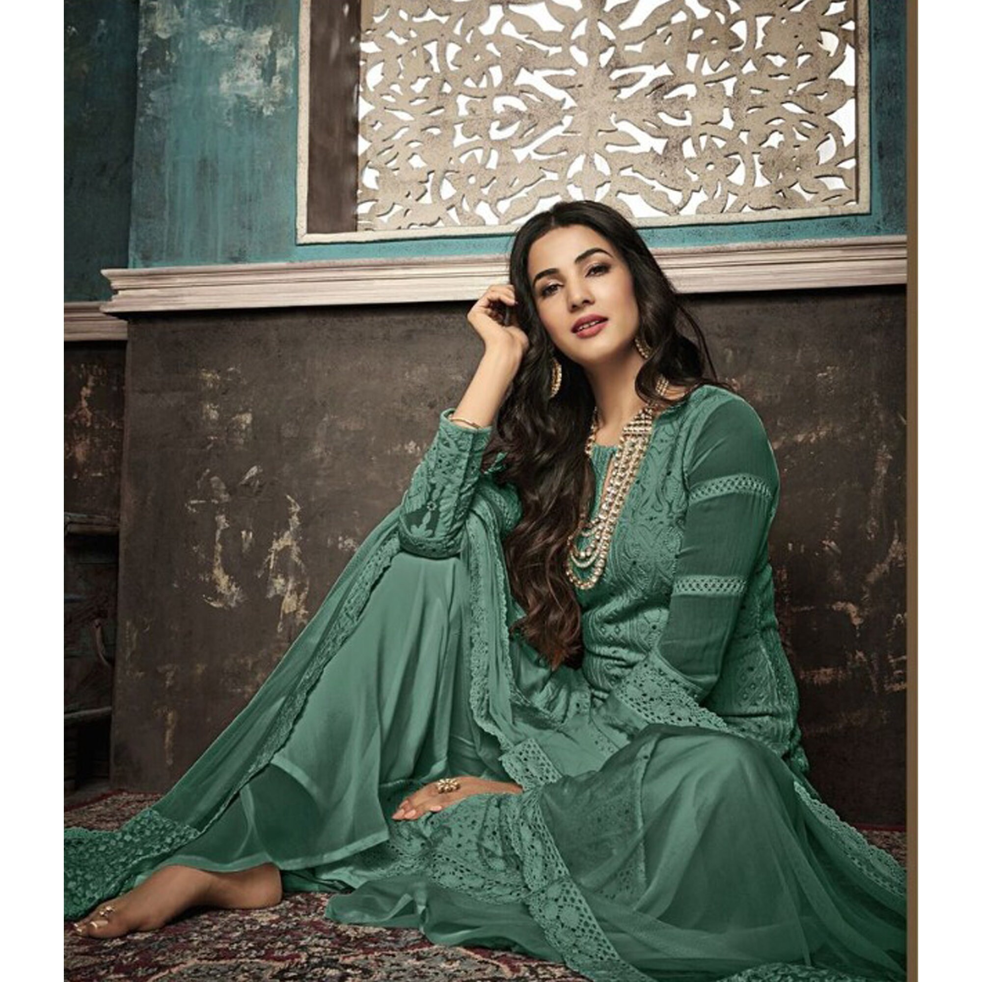 Georgette Salwar Plazo Suits 