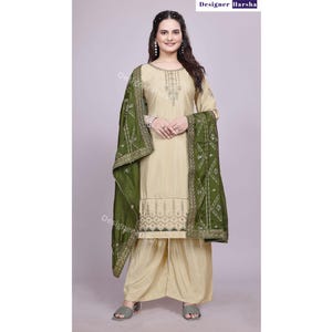 Indische Hochzeit Gast Outfits, Designer Salwar Kameez Set, Fertige pakistanische Kleidung, indische Partykleidung Plazo, Eid Outfit für Frauen genäht