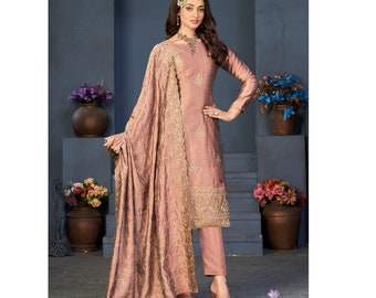 Gorgeous Designer Outfits Salwar Kameez Pant Suit Pakistani Wedding Wear Embroidery Diamond Work Trouser Pant Heavy Dupatta Dress Made by Me