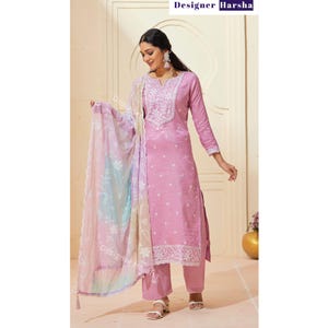 Moonga Silk Shalwar Kameez Pant Suit, Embroidery Work, Indian Wedding