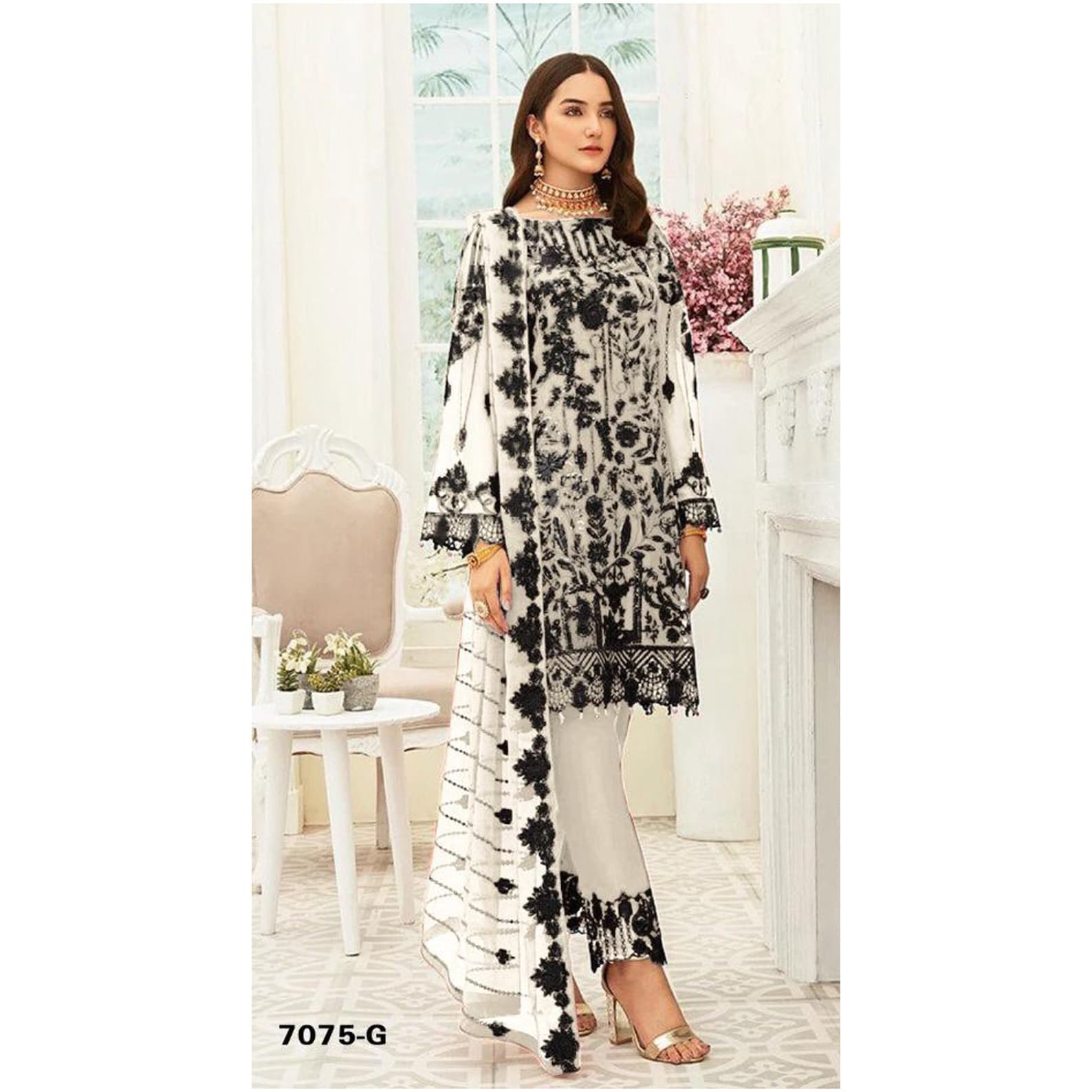 Indian Designer Plazo Pant Suits Stitched Embroidery Worked Etsy