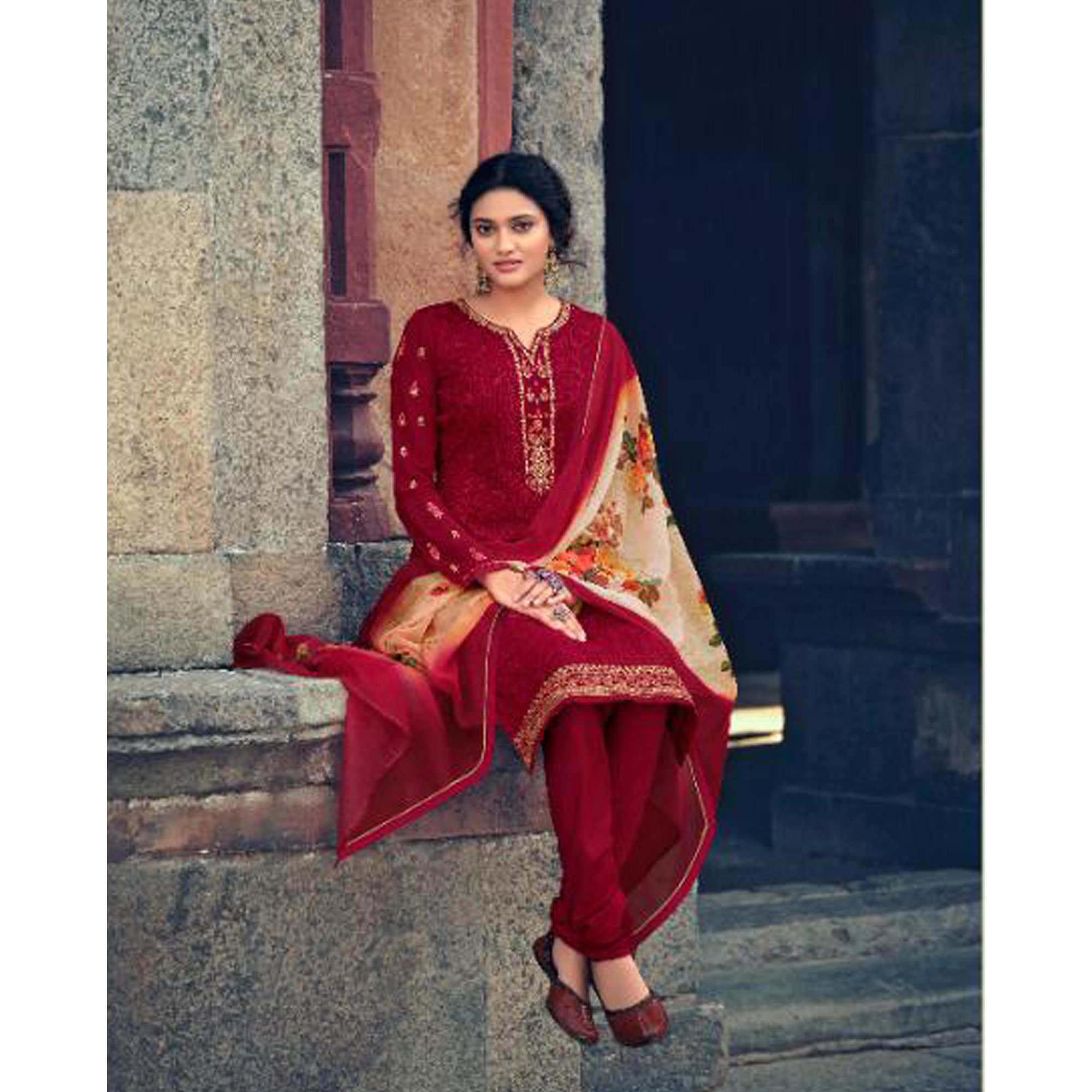 Plus Size Straight Churidar Salwar Kameez Suits Dress Heavy | Etsy