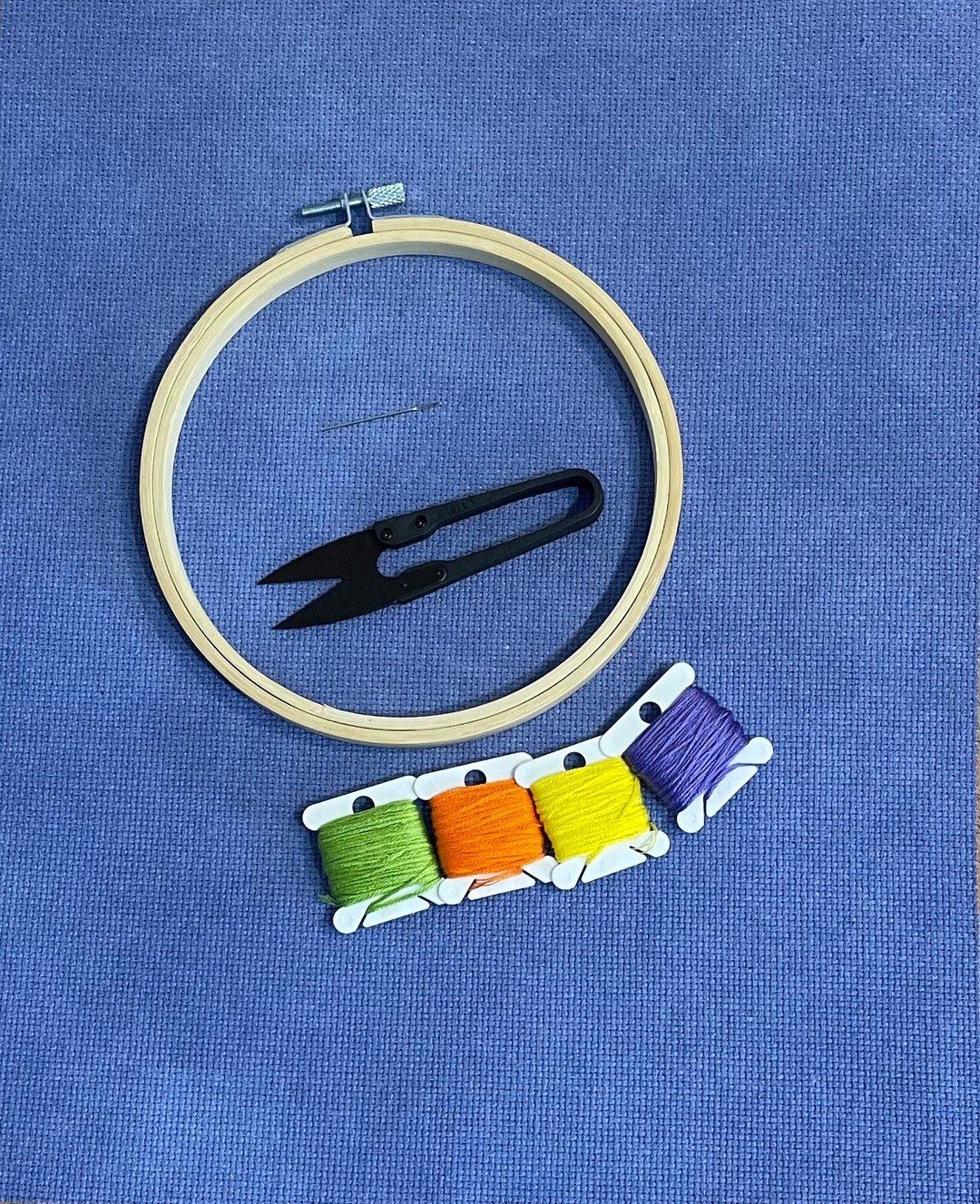 14 Count Hand Dyed Aida Fabric Indigo Denim Blue Cross Stitch Etsy