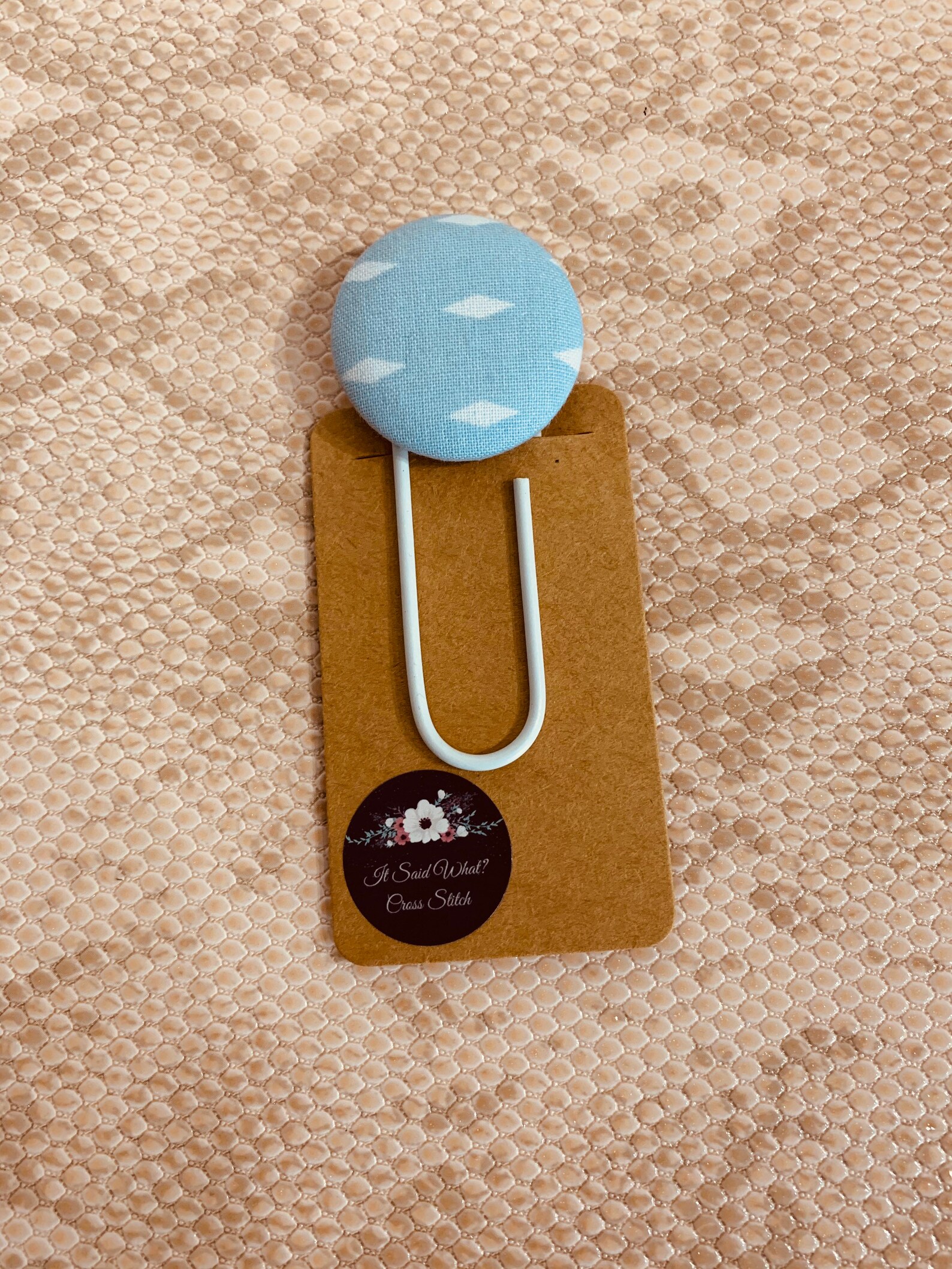Jumbo Paperclip Fabric Button Bookmark Planner Paperclip | Etsy