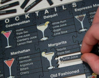 Cocktails Wooden Jigsaw Puzzle - Heirloom Puzzles