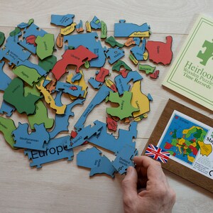 Countries of Europe Jigsaw Puzzle Heirloom Puzzles Wooden Jigsaw Puzzle image 5