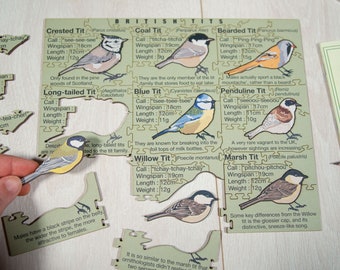 British Tits Wooden Jigsaw Puzzle - Heirloom Puzzles